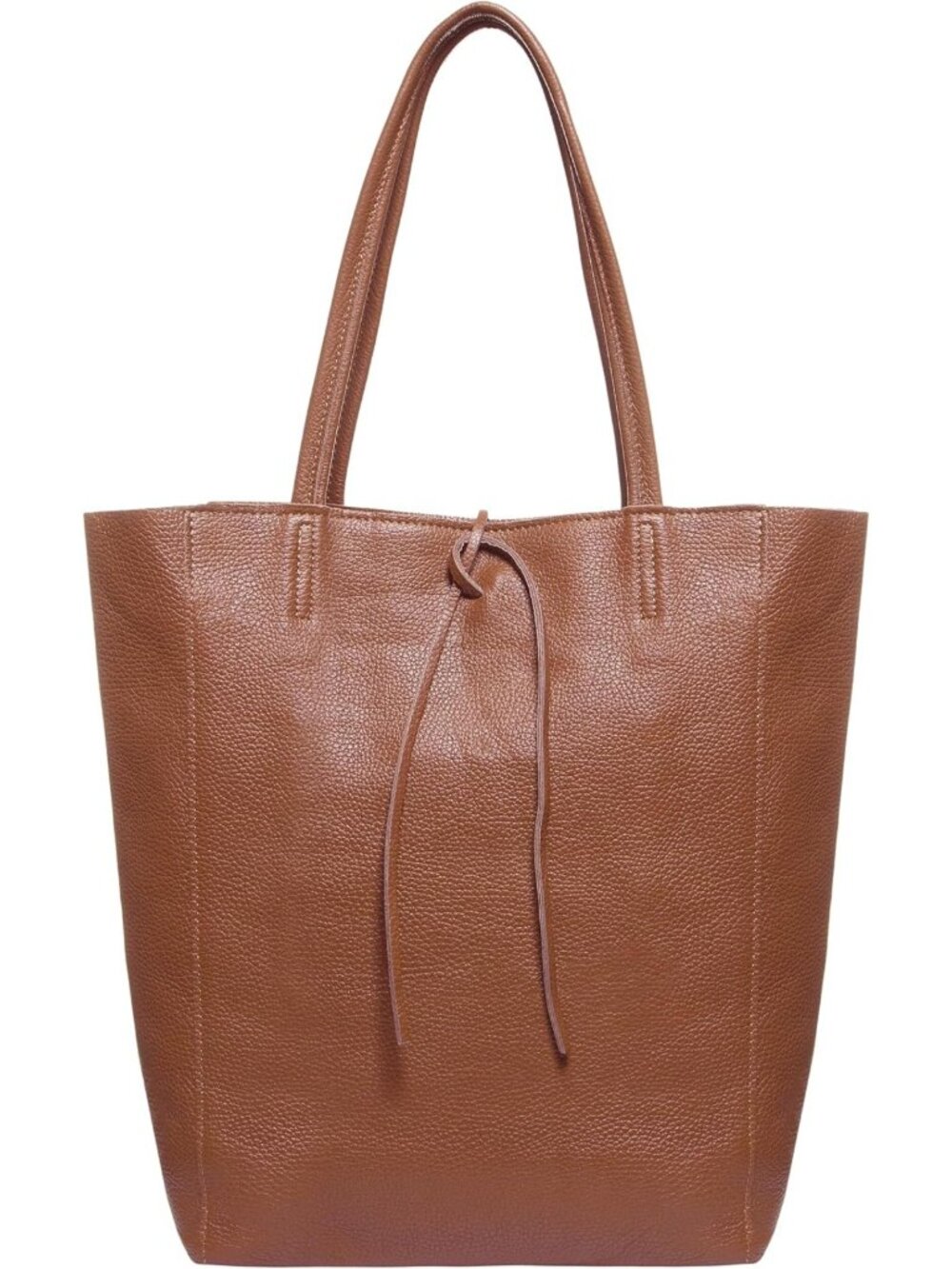 Stylish Large Brown Slouchy Tote Bag - Genuine Italian Leather for Women